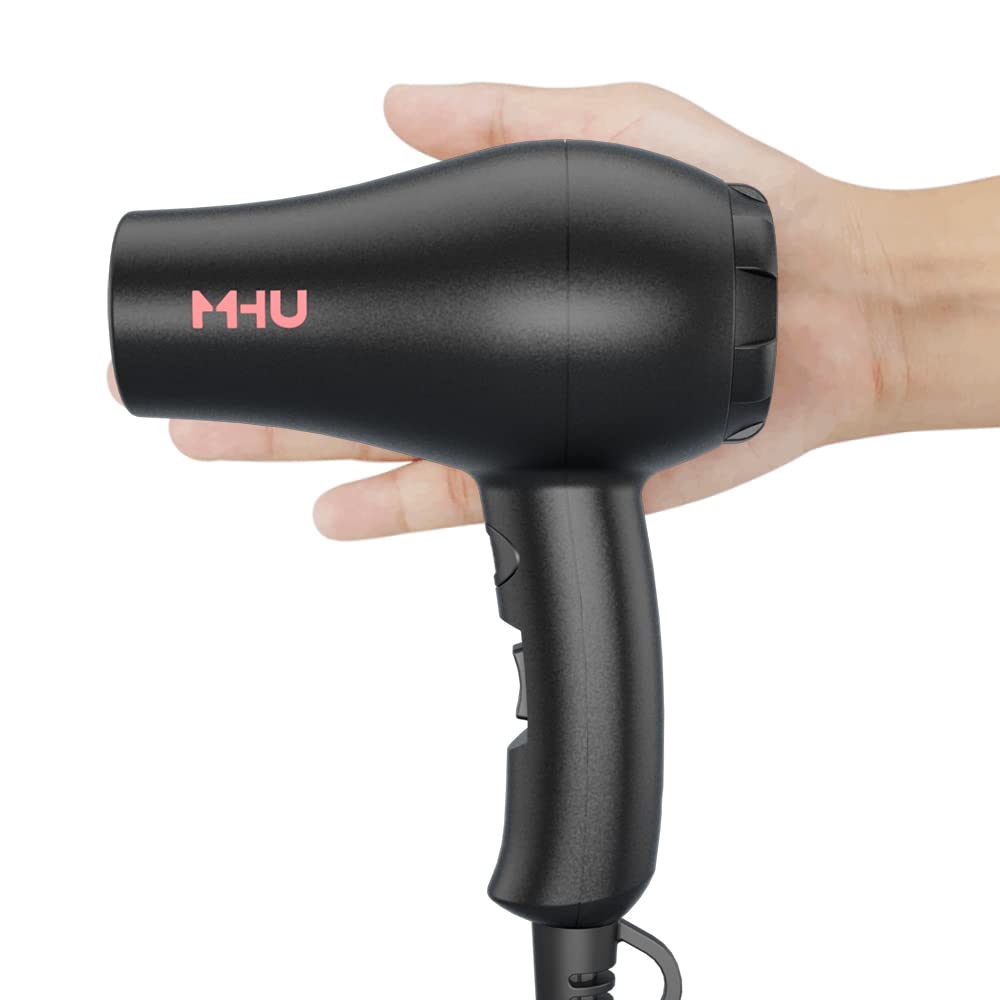 MHU mini dryer travel design showcases compact form for on-the-go mornings.