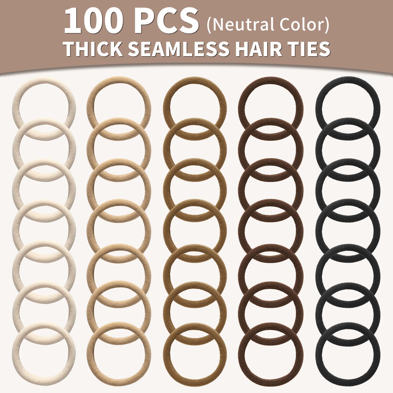 Mia Klein hair ties black in-hand display illustrating bulk availability for gifting