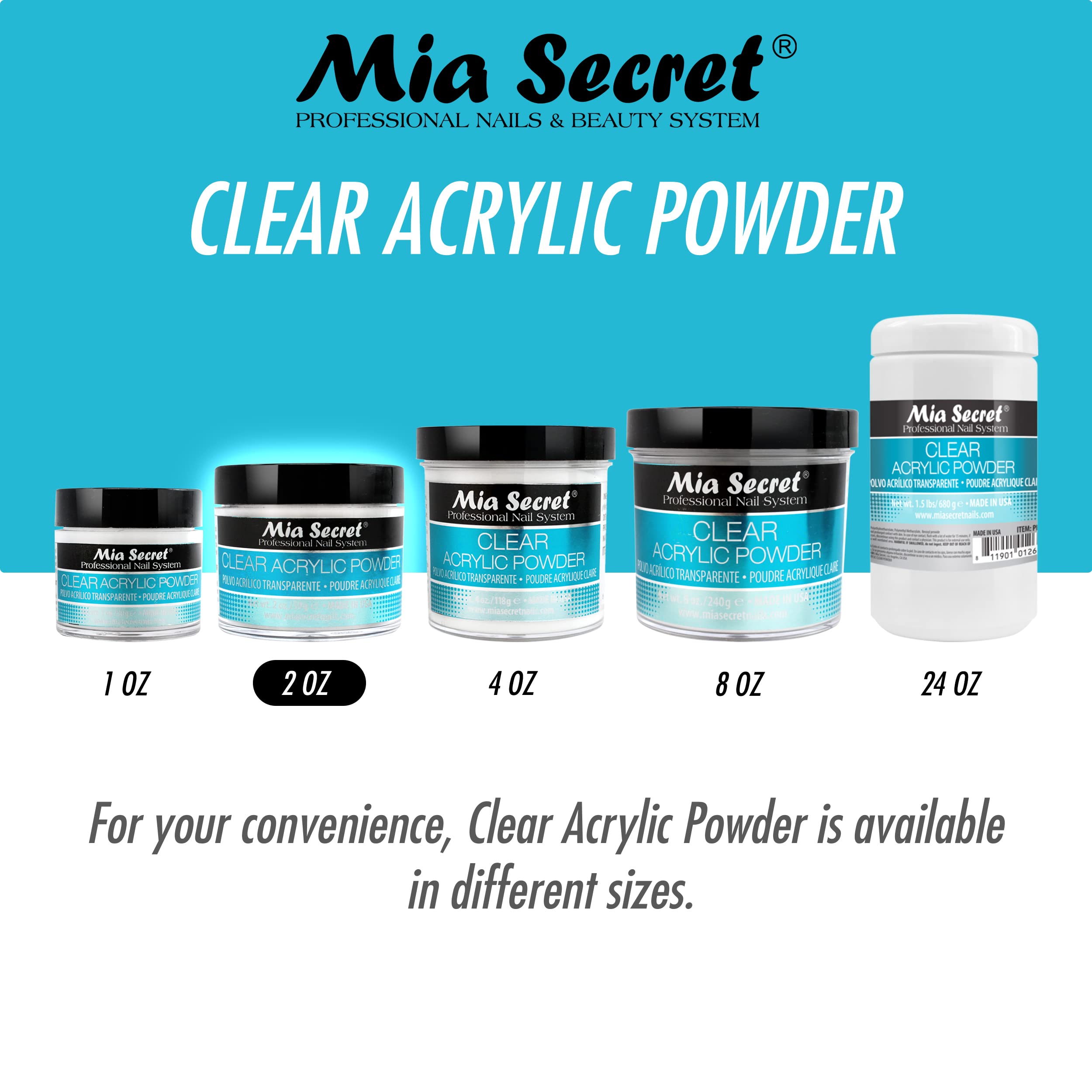 Mia Secret 8-size collection supports beginner to professional kits.