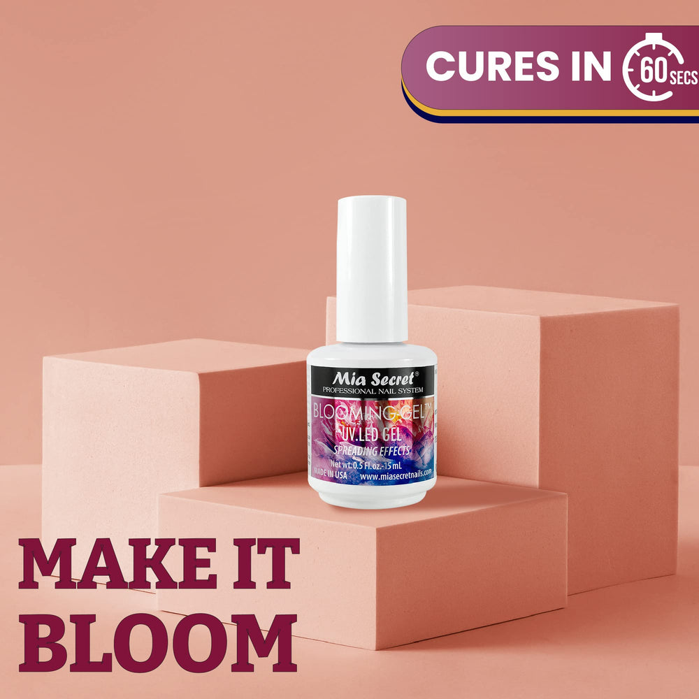 Mia Secret Blooming Gel uncured stage allows sculpting before curing.