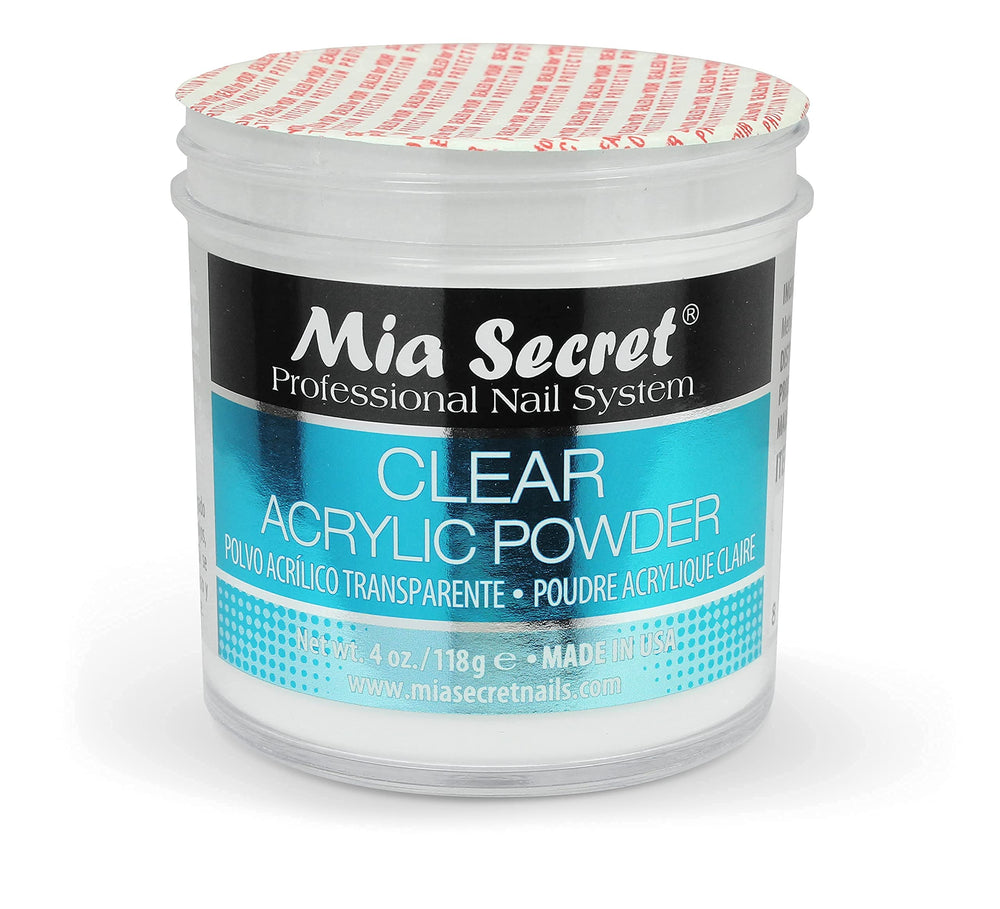 Mia Secret Clear Powder minimizes filing for efficient salon workflows.