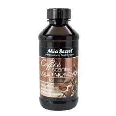 Mia Secret coffee-scented liquid monomer pour enhances manicure aroma and ambiance.