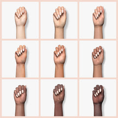 Mia Secret cover nude blush acrylic powder 4oz swatches show natural-looking coverage and finish