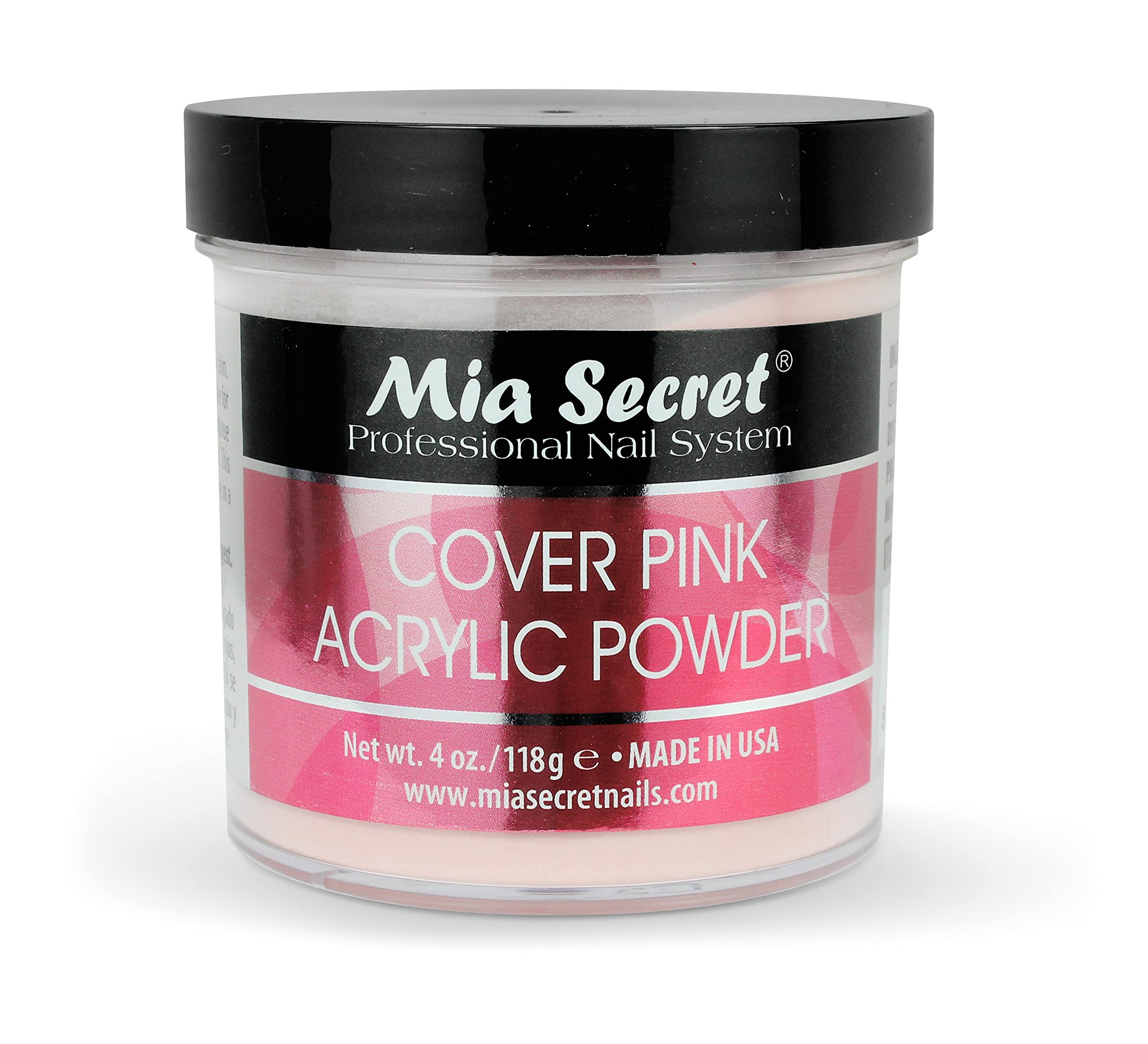 Mia Secret cover pink 4oz container for smooth acrylic powder prep
