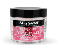 Mia Secret Cover Pink acrylic powder 2oz jar for flawless pink nails.
