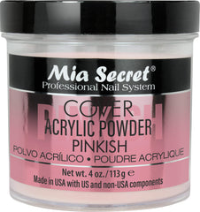 Mia Secret Cover Pinkish acrylic powder bottle for durable nails and long-lasting wear
