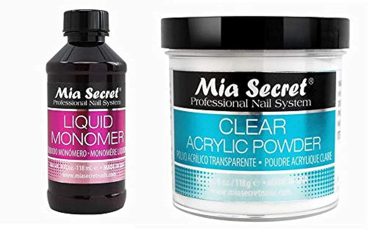 Mia Secret liquid monomer 4oz pour for smooth, durable nail enhancements.