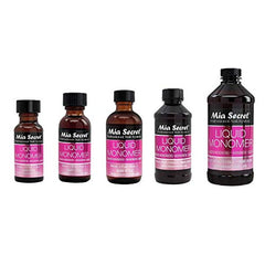 Mia Secret Liquid Monomer application on nails closeup showing smooth, durable finish.