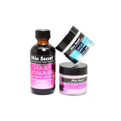 Mia Secret liquid monomer bottle enables smooth acrylic applications for salon-quality nails.