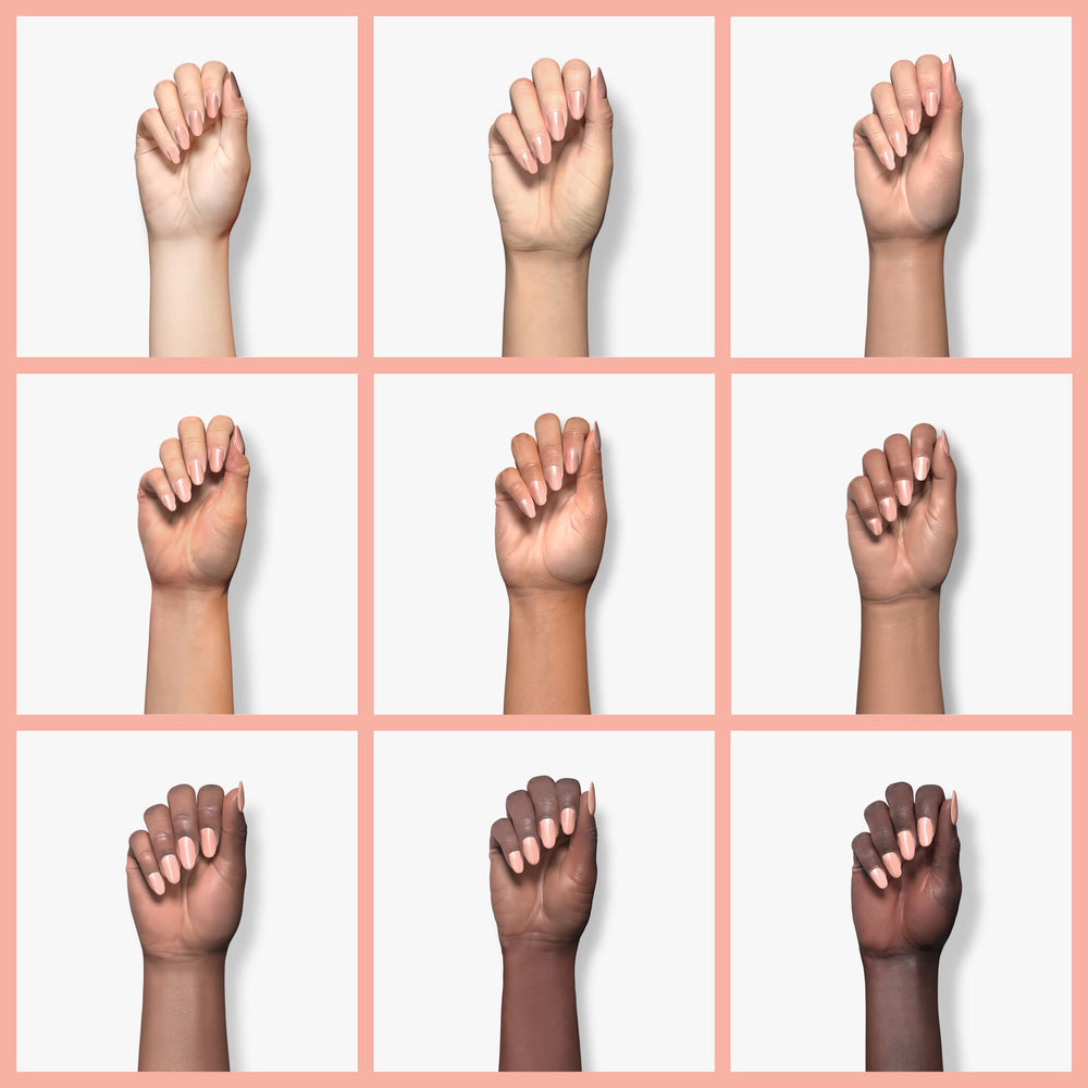 Mia Secret nail art application closeup demonstrates precision pink tone and clean finish