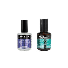 Mia Secret Nail Prep Dehydrator pour demonstrates quick-dry base for efficient salon prep.