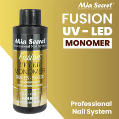 Mia Secret Odorless Fusion Monomer bottle 2oz highlighted for compact studio-friendly size.