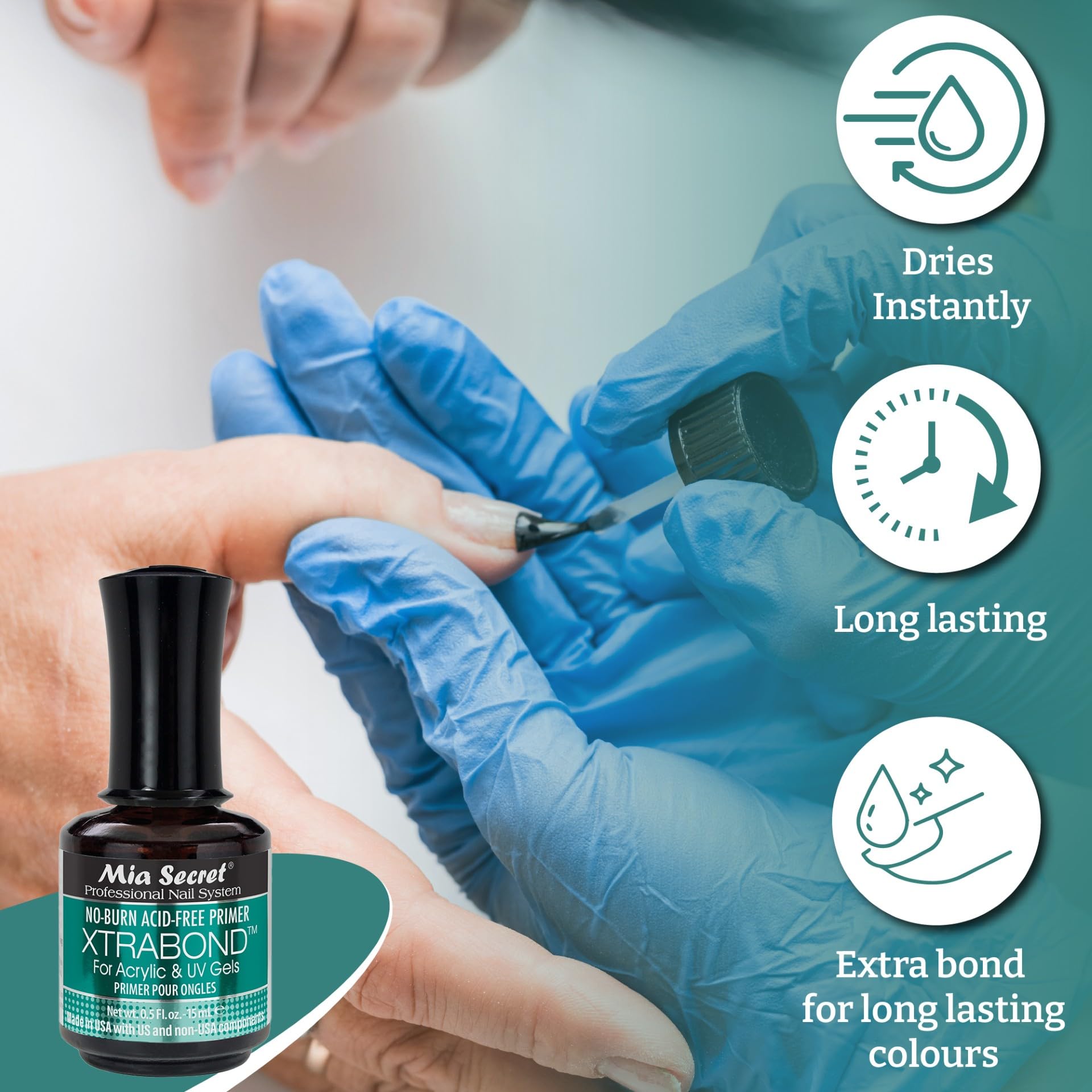 Mia Secret XTRABOND 0-5 fl oz bottle focus for precise use