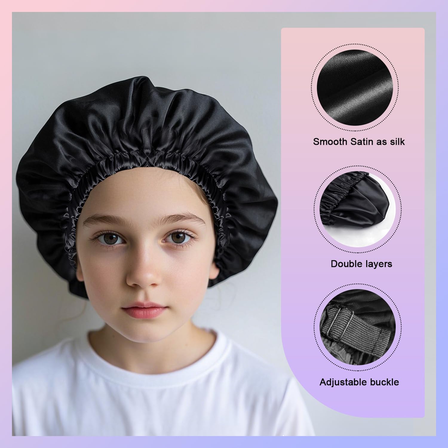 MIAETFH satin bonnet doubles as a facial washing and skincare cap.