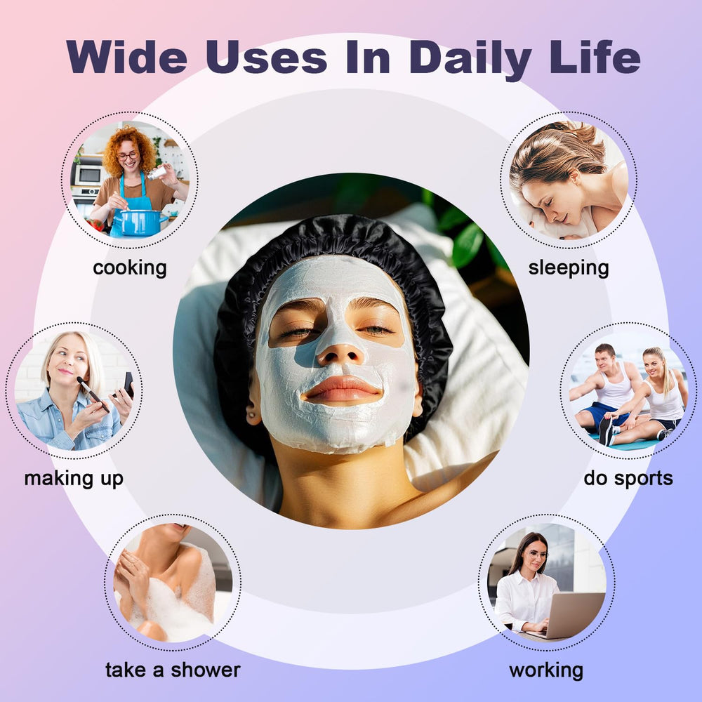MIAETFH silk bonnet serves as a reliable shower cap to guard moisture.