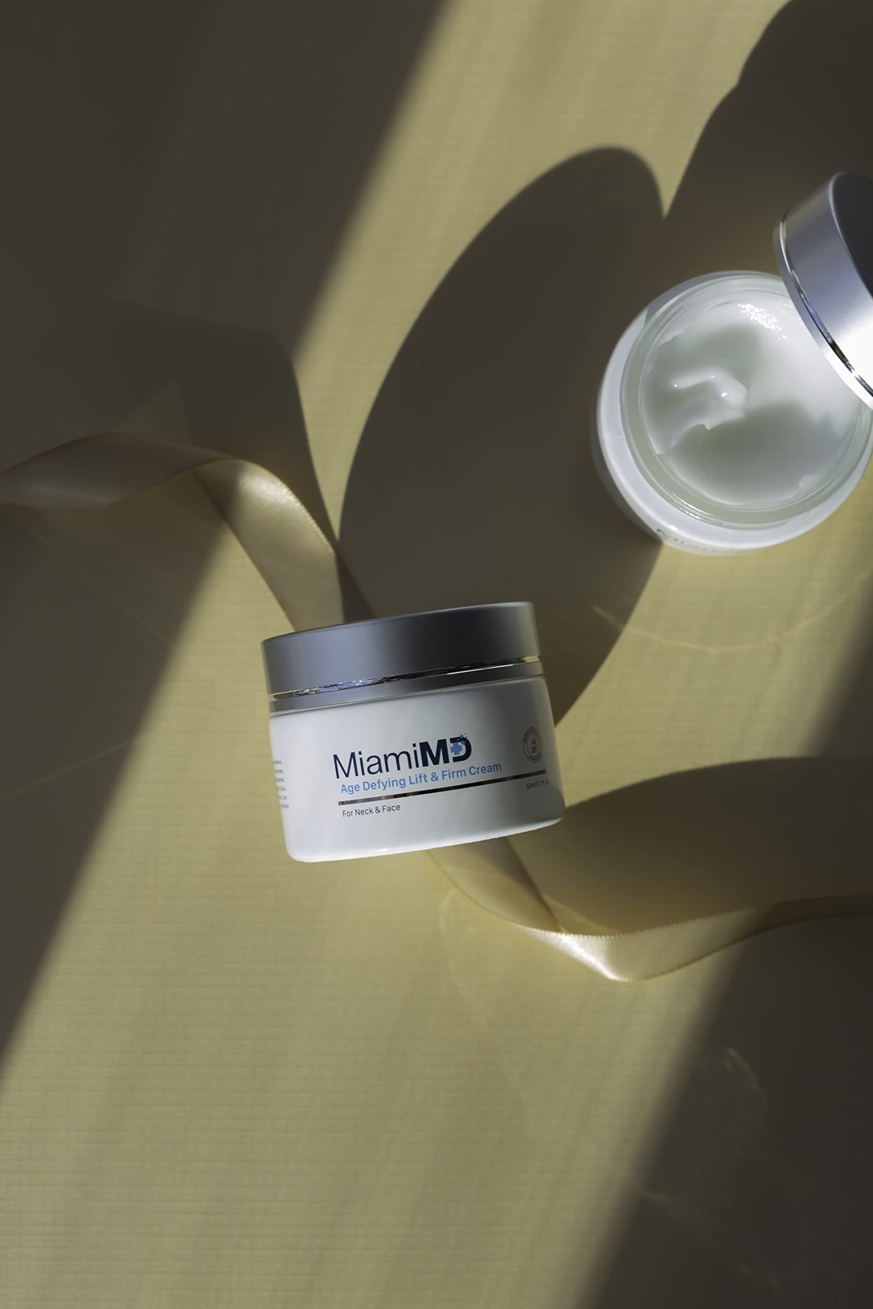 MiamiMD 1.7oz container on vanity for convenient daily use