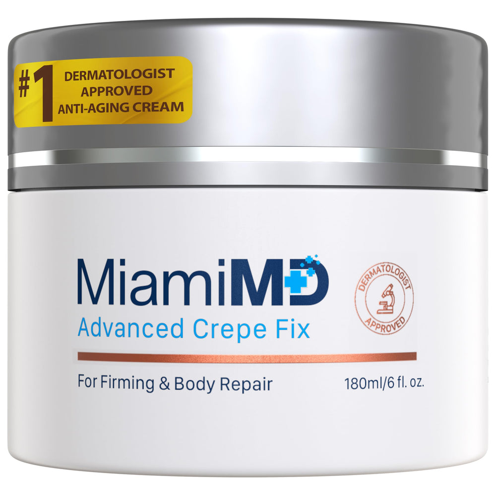 MiamiMD Advanced Crepe Fix full-body application for even coverage and firmer-looking skin.