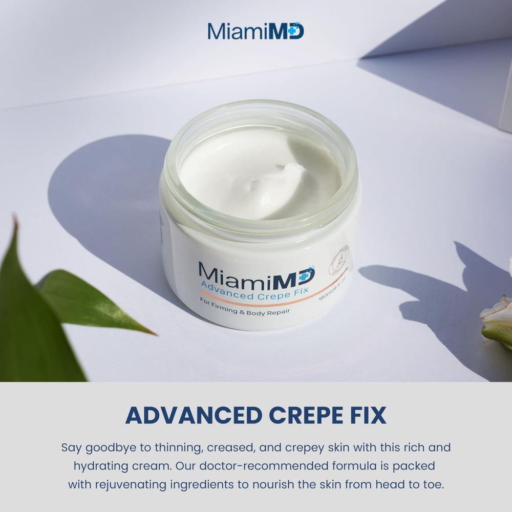 Ribose Sugar ingredient in MiamiMD Crepe Fix supports skin firmness.