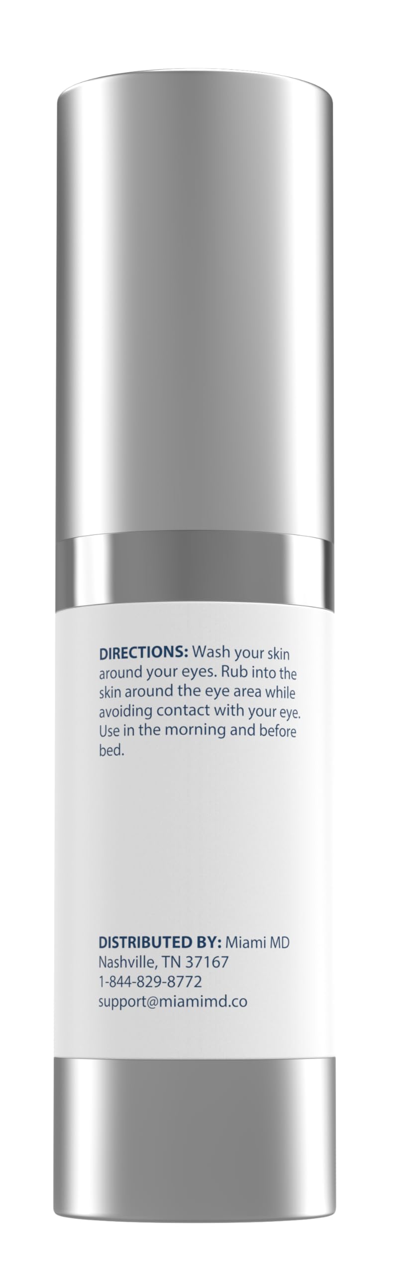 MiamiMD Eye Serum under-eye application demonstrates smoothing and puffiness reduction