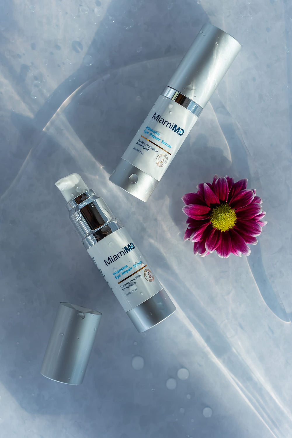 MiamiMD Eye Serum with key peptides Eyeliss Matrixyl 3000 highlighted