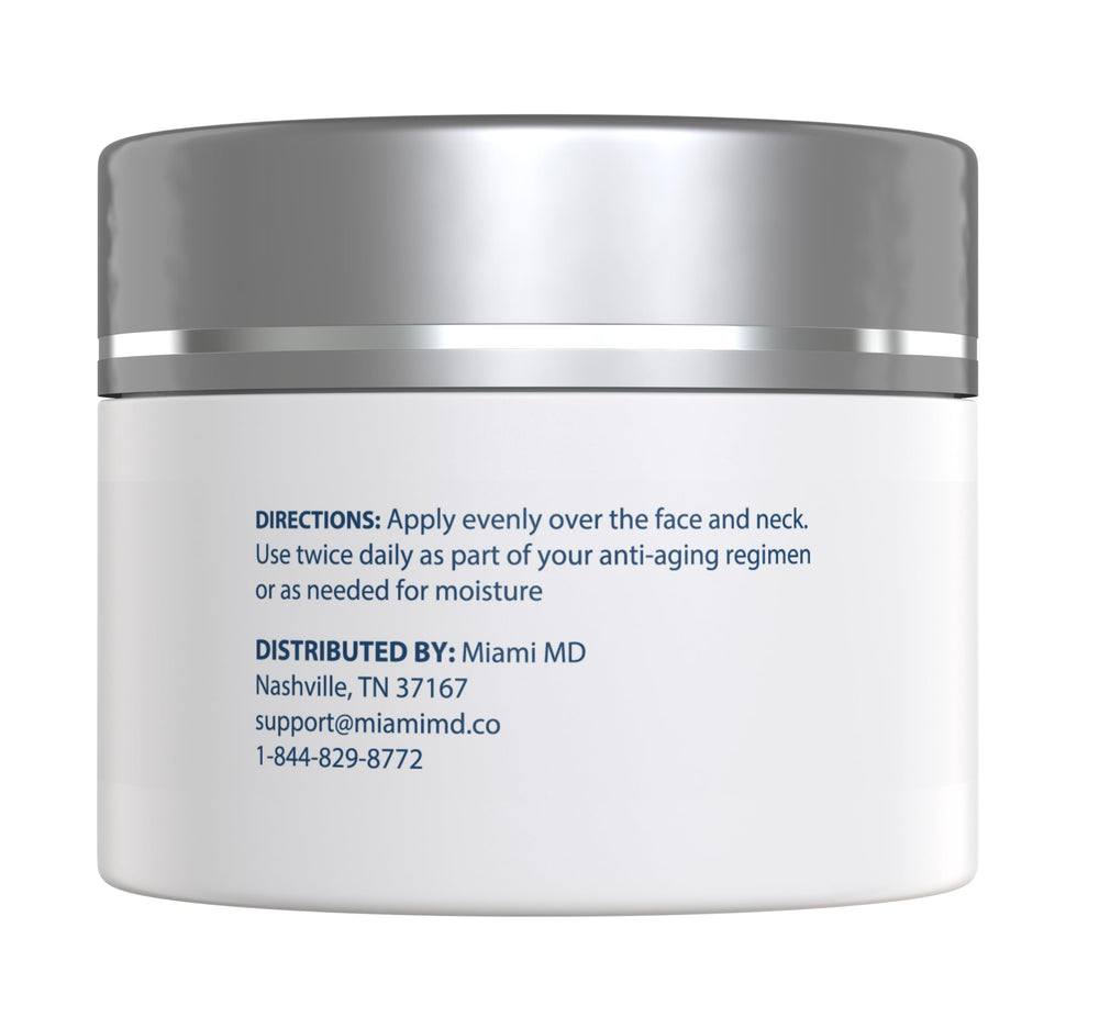 MiamiMD label highlights Progeline, Matrixyl 3000, and Argireline ingredients