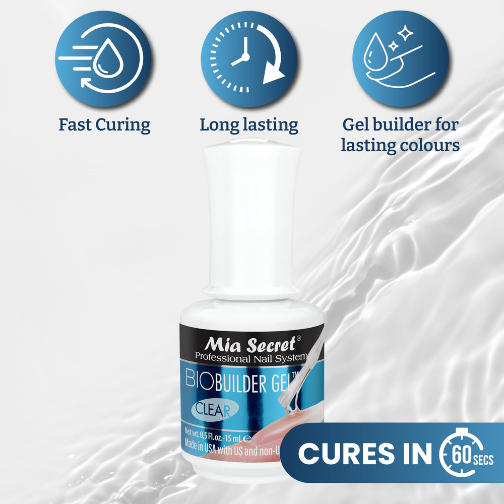 Mia Secret Luxury gel base compatibility demonstration.