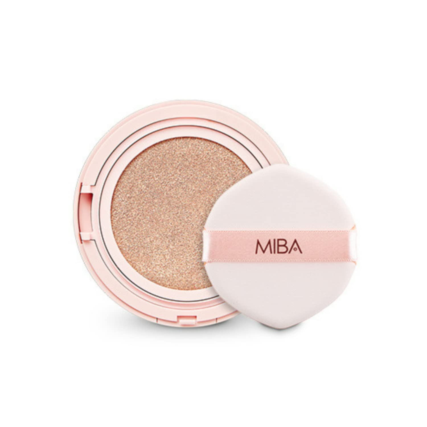 MIBA Season 2 full-coverage cushion foundation front view with SPF50+ for instant coverage.