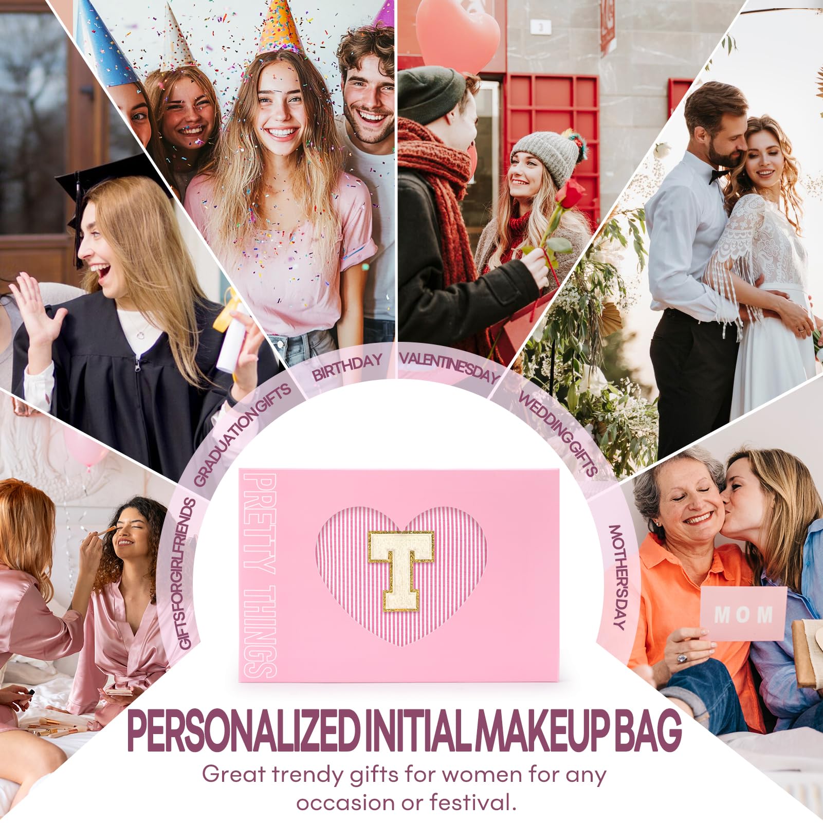 Bolsas de maquillaje mibasies en negro, opción discreta para uso diario y regalo