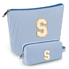 Mibasies two-piece makeup bag set—compact travel storage for cosmetics.