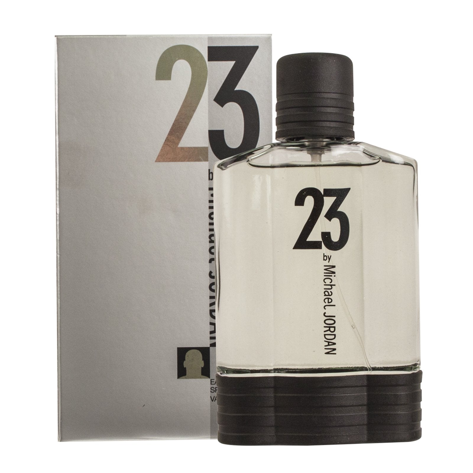 Michael Jordan 23 bottle close-up for confident daytime or evening wear.