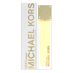 Michael Kors Sexy Amber bottle with warm amber glow, ideal for evening date-night fragrance