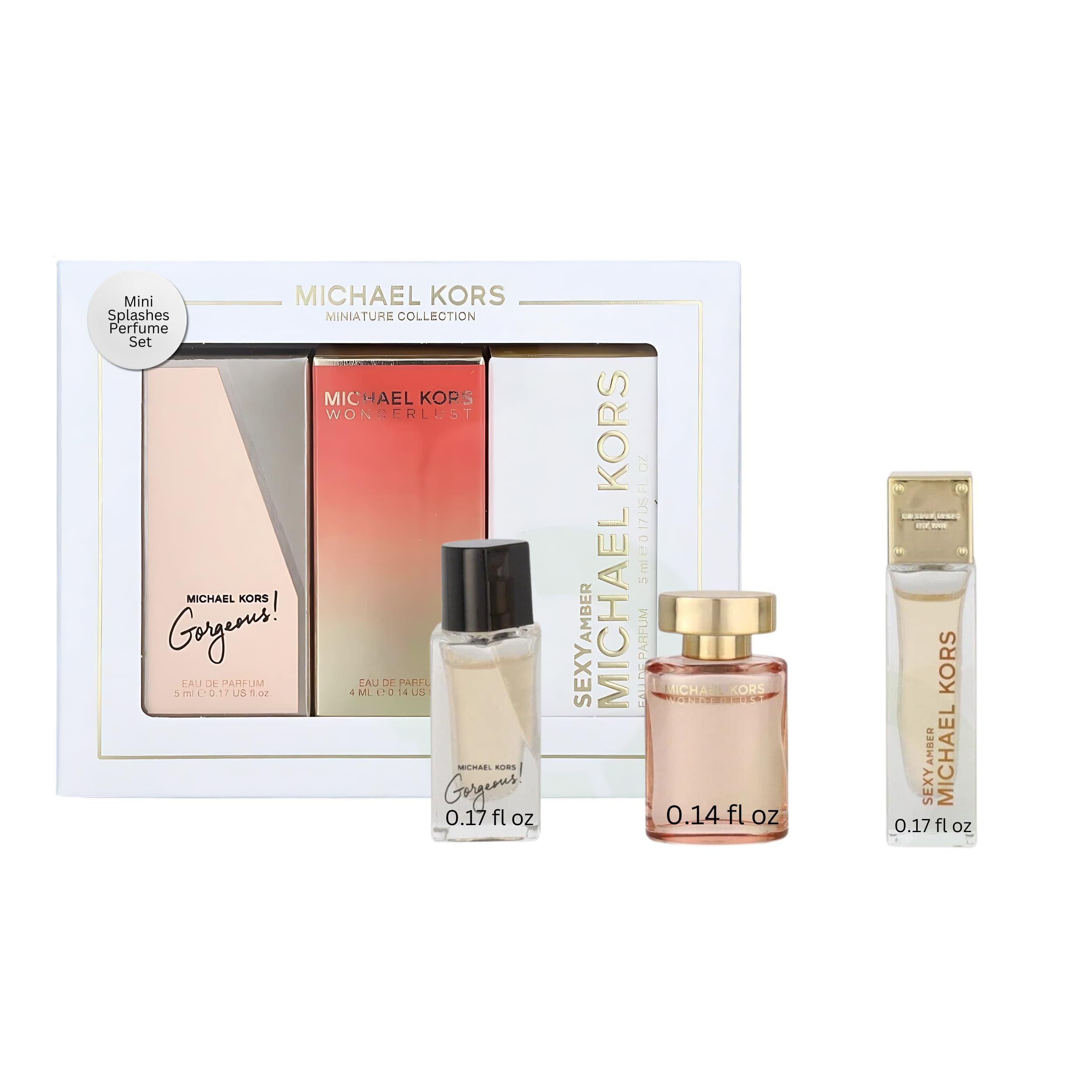 Michael Kors Signature mini gift-set box front for travel-ready luxury fragrance