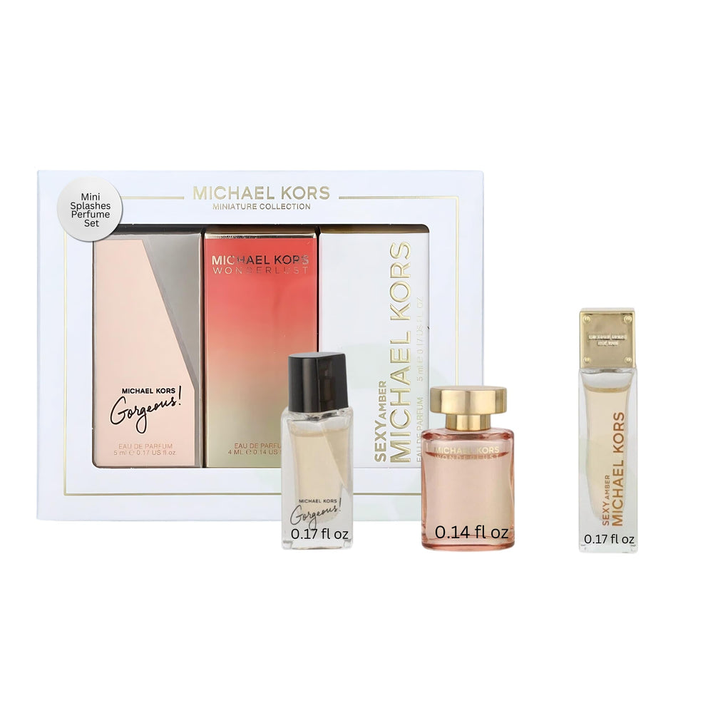 Michael Kors Signature mini gift-set box front for travel-ready luxury fragrance