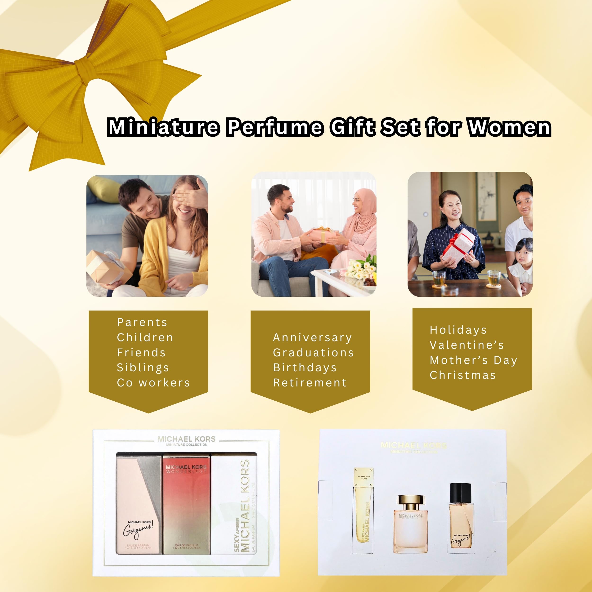 Michael Kors travel-size set case ideal for handbag fragrance on trips