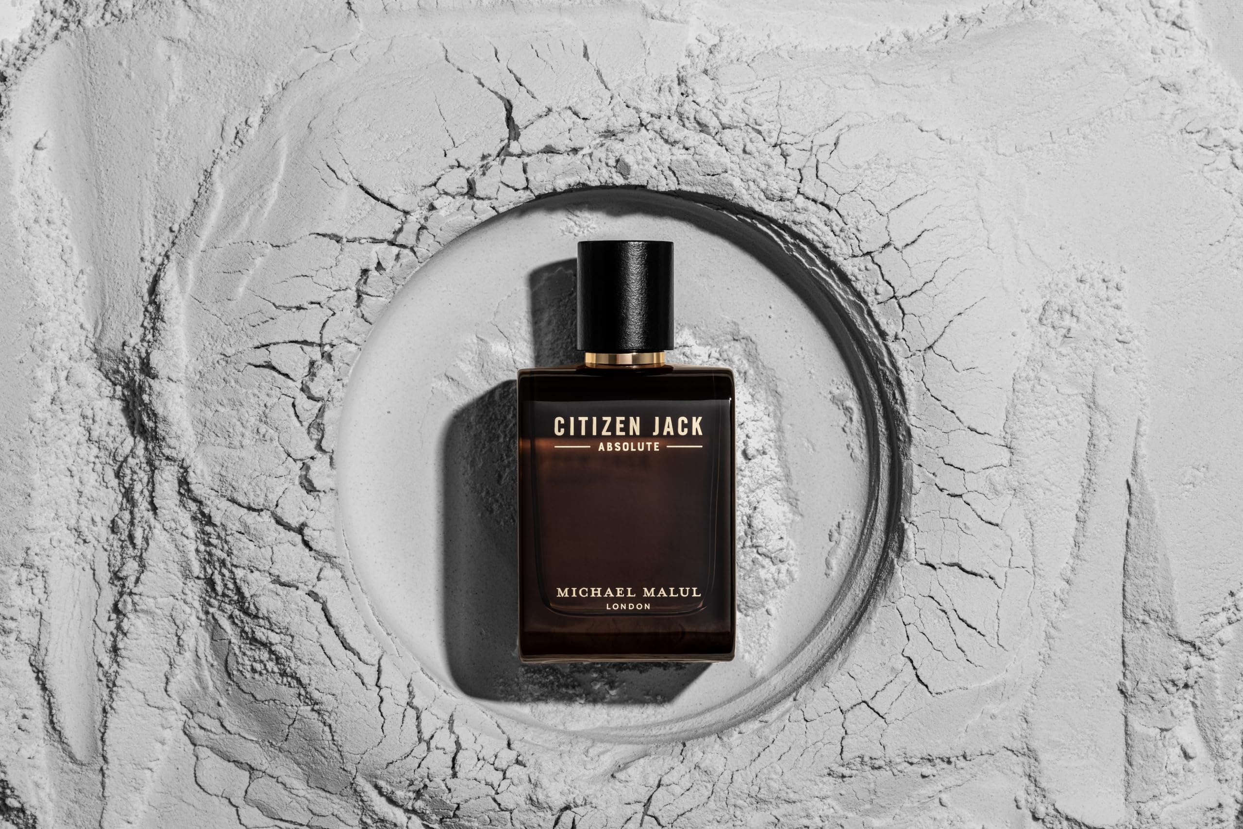 Michael Malul Citizen Jack Absolute liquid closeup suggests smooth, long-lasting scent with balanced amber base