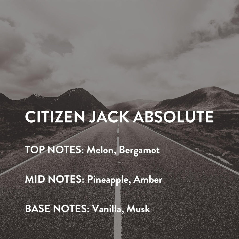 Michael Malul Citizen Jack Absolute packaging insert reveals lifestyle cues for sophisticated, everyday wear