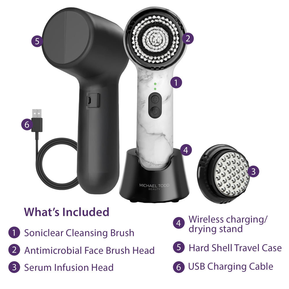 Michael Todd Soniclear Allure waterproof and rechargeable for shower use.