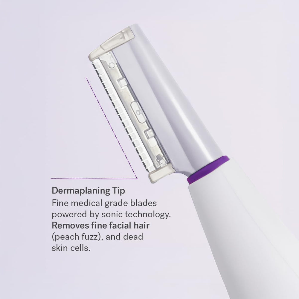 Michael Todd Sonicsmooth face usage demo with gentle dermaplaning action