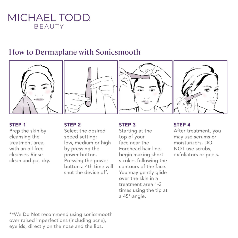 Michael Todd Sonicsmooth packaging with 3-year warranty information