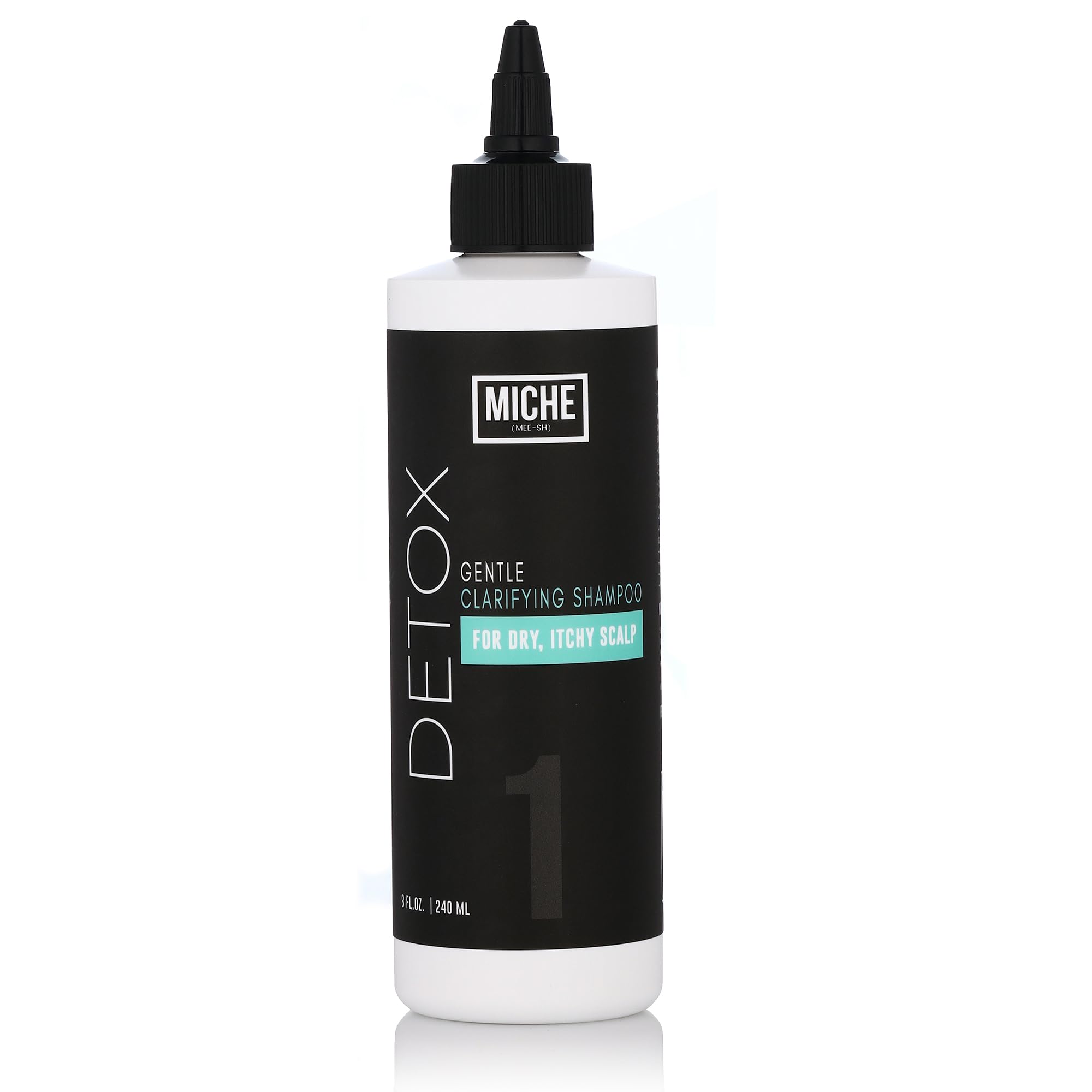 Miche Beauty Detox Shampoo bottle-front shows sulfate-free clarifier for refreshed scalp and balanced moisture