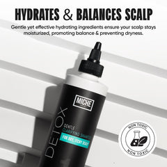 Miche Beauty Detox Shampoo curly-hair-closeup emphasizes frizz control and defined, hydrated curls