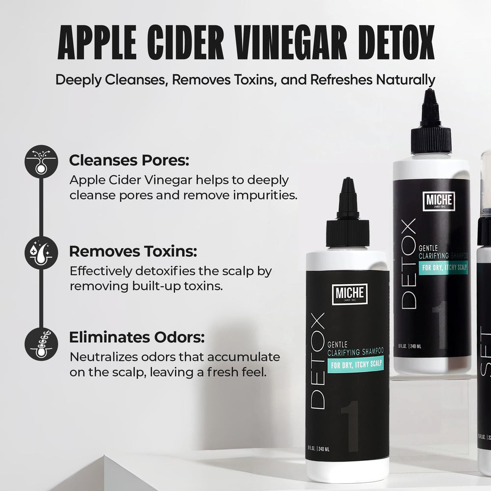 Miche Beauty Detox Shampoo fine-hair-volume demonstrates lightweight formula adding body