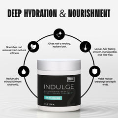 Miche Beauty Indulge Conditioner creamy texture promotes easy detangling and smooth curls.