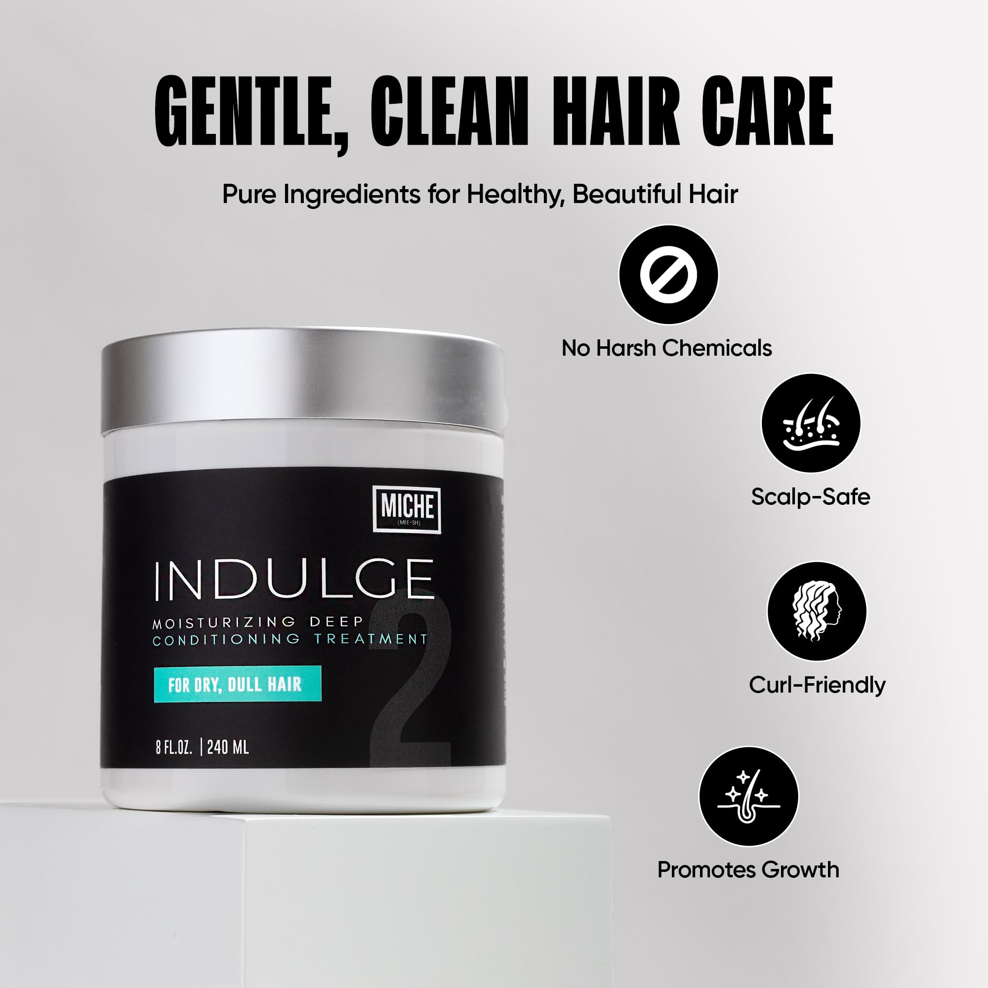 Miche Beauty Indulge Conditioner nourishes dry hair with lasting hydration.