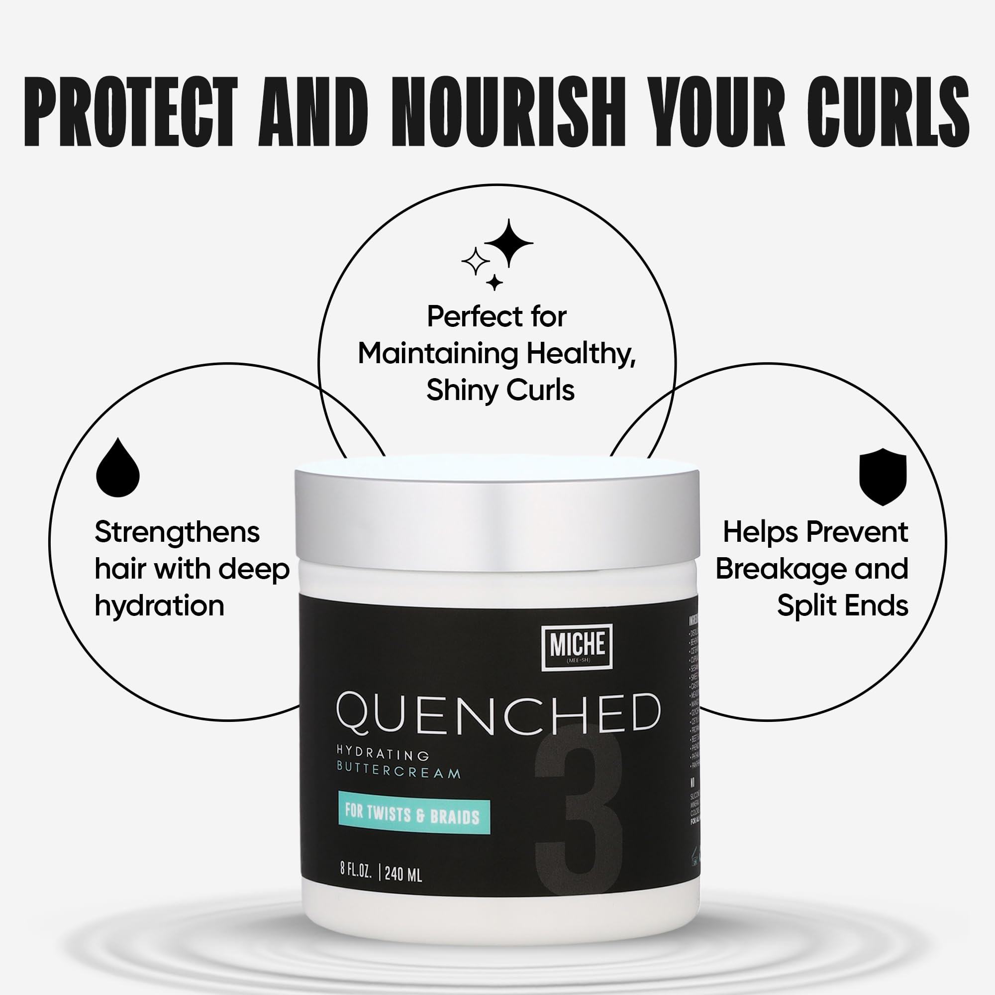Miche Beauty Quenched Buttercream packaging closeup highlights premium formula