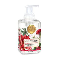 Michel Design Works Christmas Bouquet foaming hand soap pump—luxury cleanse with moisturizing benefits