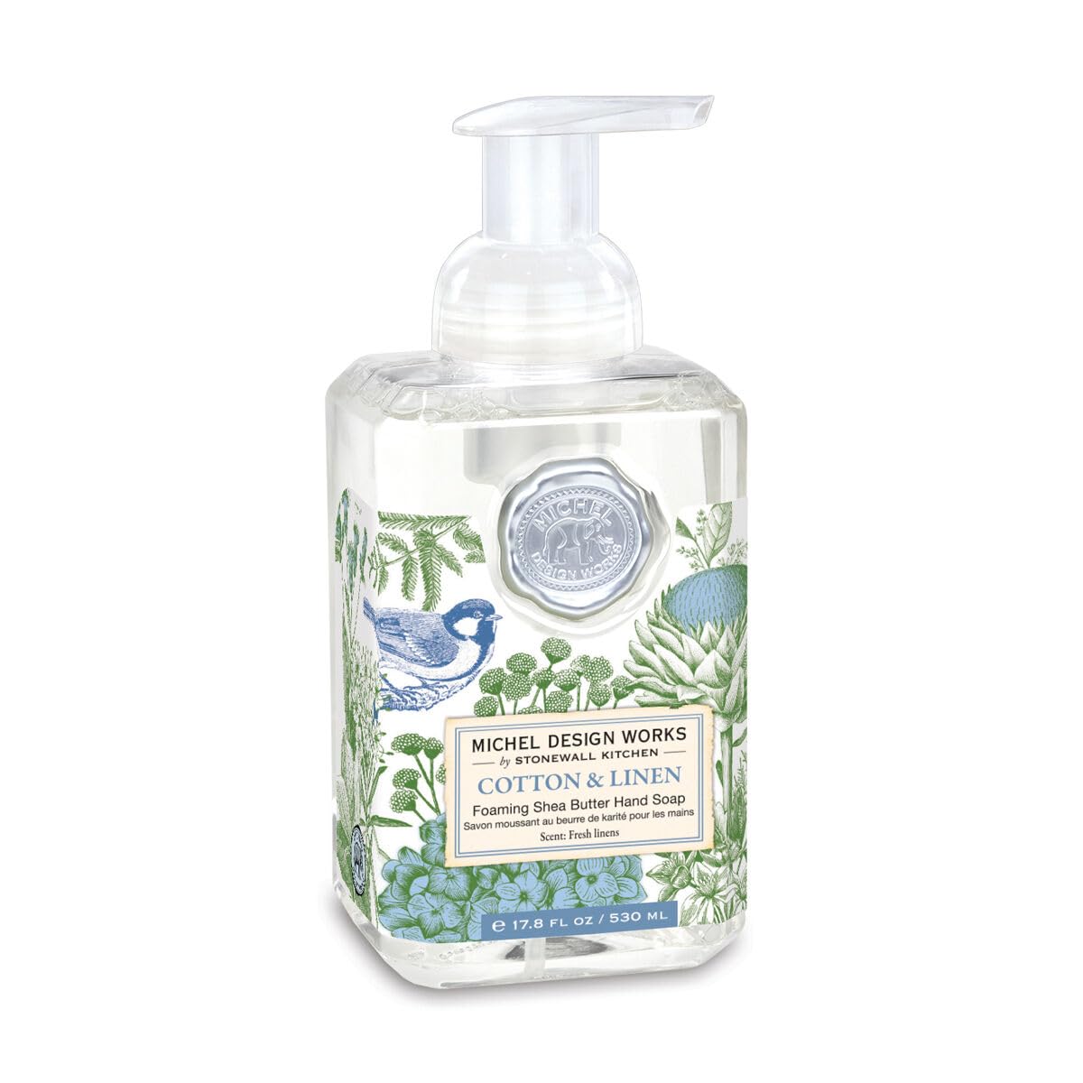 Michel Design Works foaming hand soap pump for gentle cleansing and moisturized hands