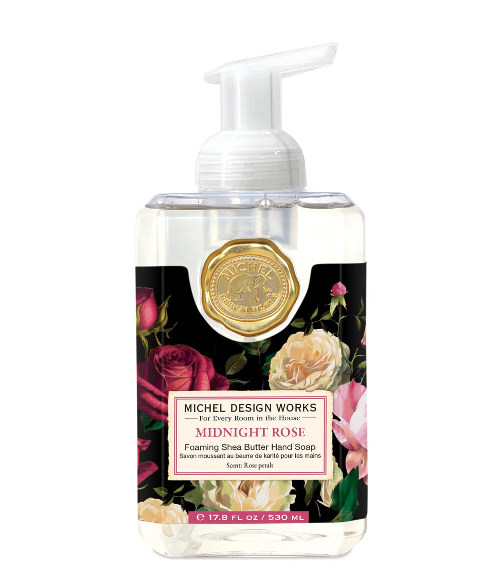 Michel Design Works Midnight Rose soap bottle with rose scent for a refreshing hand wash routine