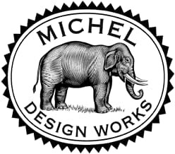 Michel Design Works Peppermint packaging medallion, elevating bathroom décor with signature design