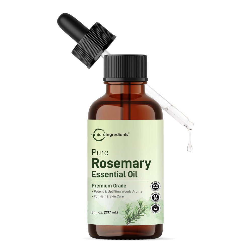 Micro Ingredients rosemary dropper bottle enabling precise dilution.